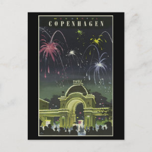 Postcard-Vintage Travel-Copenhagen Postcard