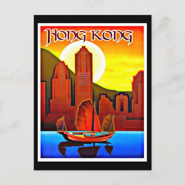 Postcard-Vintage Travel-Hong Kong Postcard (Front)