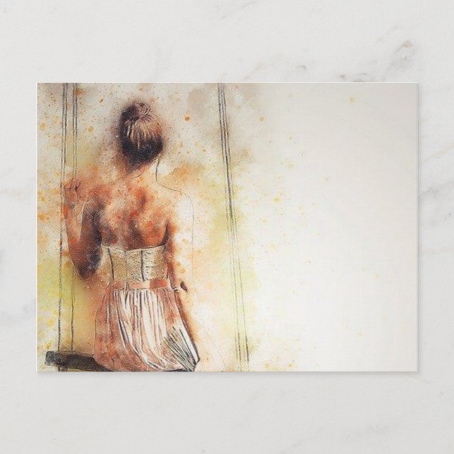 Postcard Vintage Woman (Front)