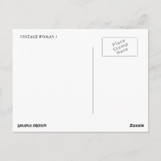 POSTCARD VINTAGE WOMAN 1