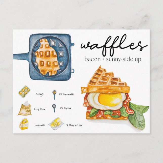 Postcard - Waffle (Front)