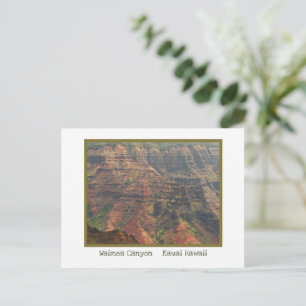 POSTCARD Waimea Canyon, Kauai, Hawaii