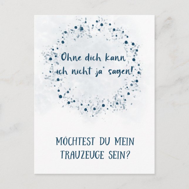 Postcard - Want to be my witness (Front)