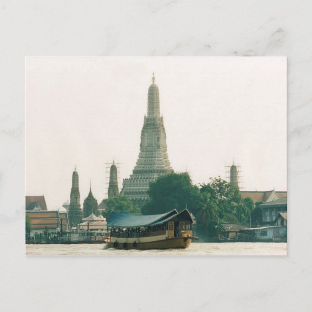Postcard Wat Arun at Chao Phraya River in Bangkok (Front)