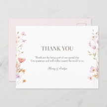 postcard wedding thank yous