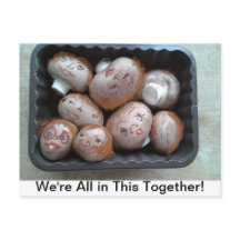 Postcard - We're All in This Together - Mushrooms
