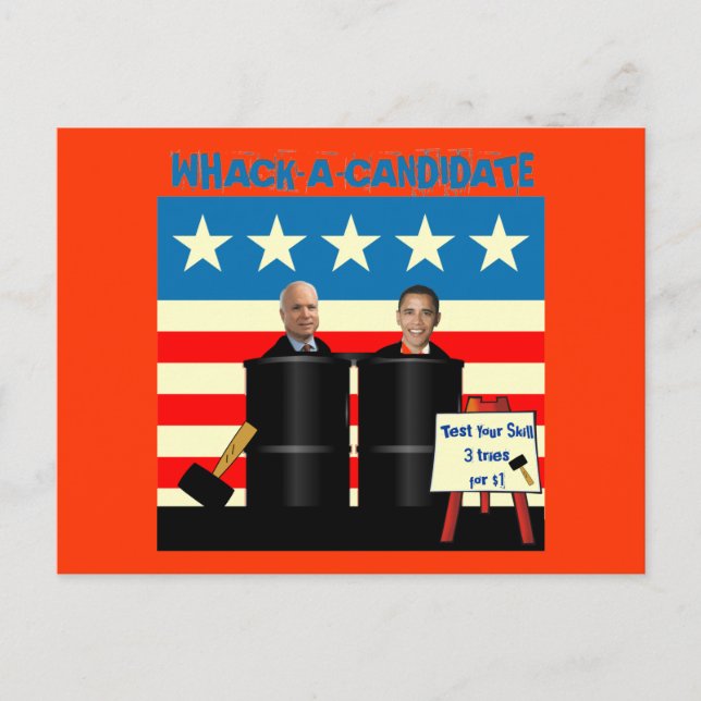 Postcard - Whack A Candidate (Front)
