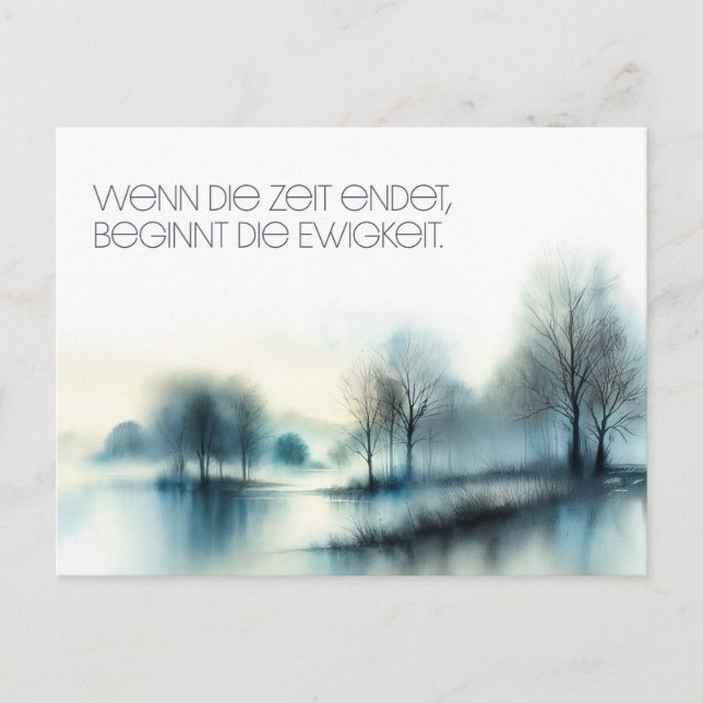 postcard "When the time ends ..." (Front)