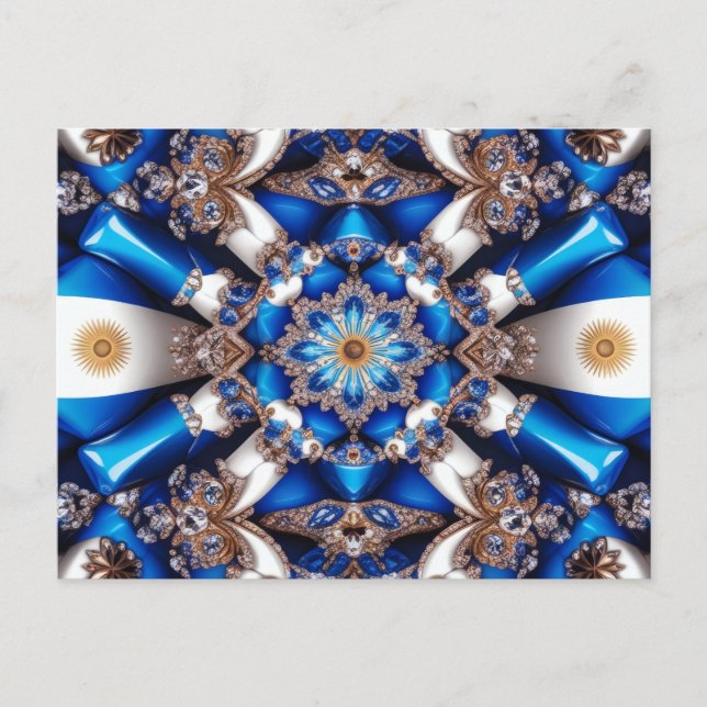 Postcard with Argentinian Colours Design (Front)