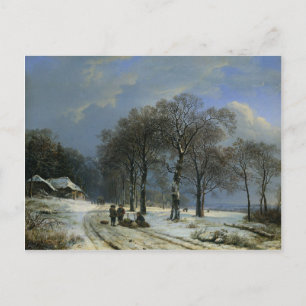 Postcard With Barend Cornelis Koekkoek Painting