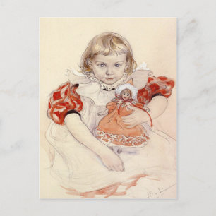 Postcard With Carl Larsson Painting
