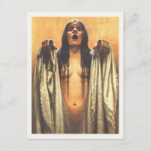 Postcard With Carlos Schwabe Painting