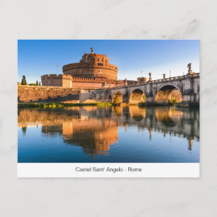 Postcard with Castel Sant' Angelo in Rome