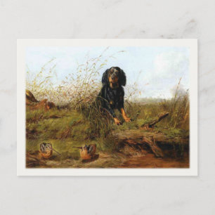 Postcard With Cocker Spaniel Painting