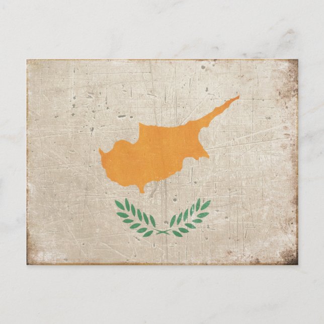 Postcard with Cool Cyprus Flag Print (Front)