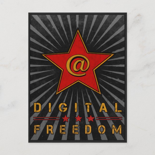 Postcard with Digital Freedom Greetings (Front)