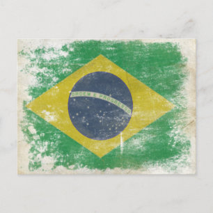 Postcard with Dirty Flag from Brazil