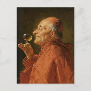 Postcard With Eduard Grutzner Painting