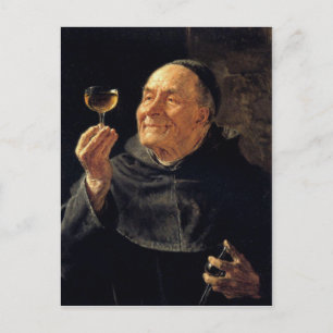 Postcard With Eduard Grutzner Painting