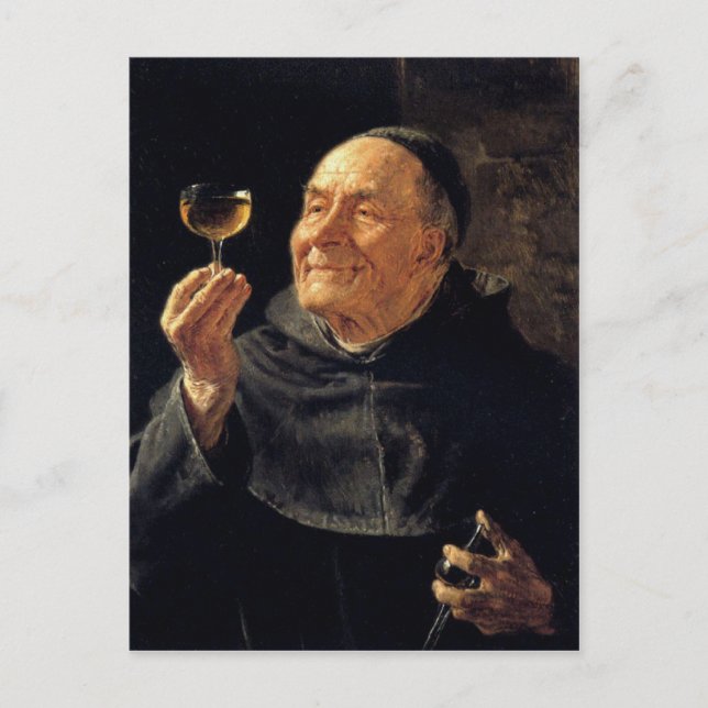 Postcard With Eduard Grutzner Painting (Front)