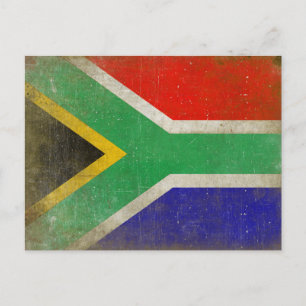 Postcard with Flag from South Africa