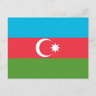 Postcard with Flag of Azerbaijan