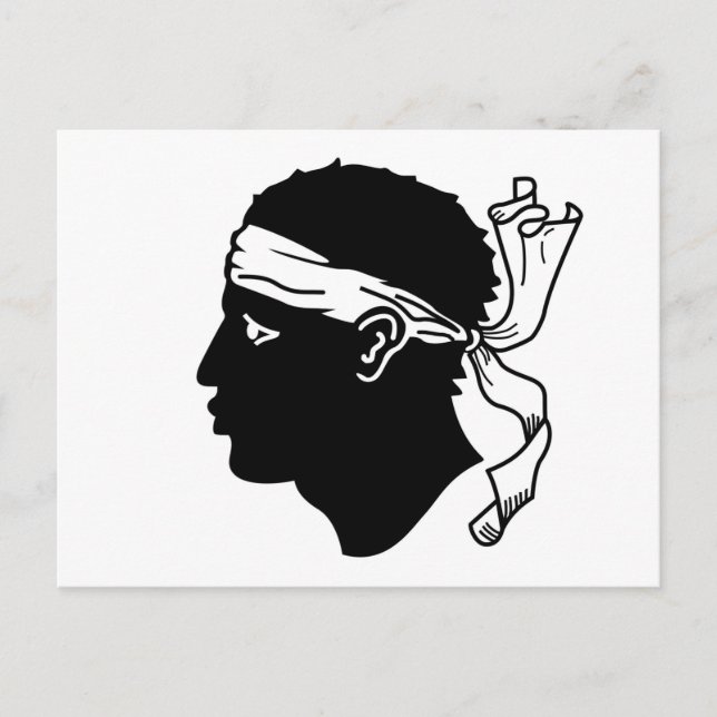 Postcard with Flag of Corsica, France (Front)