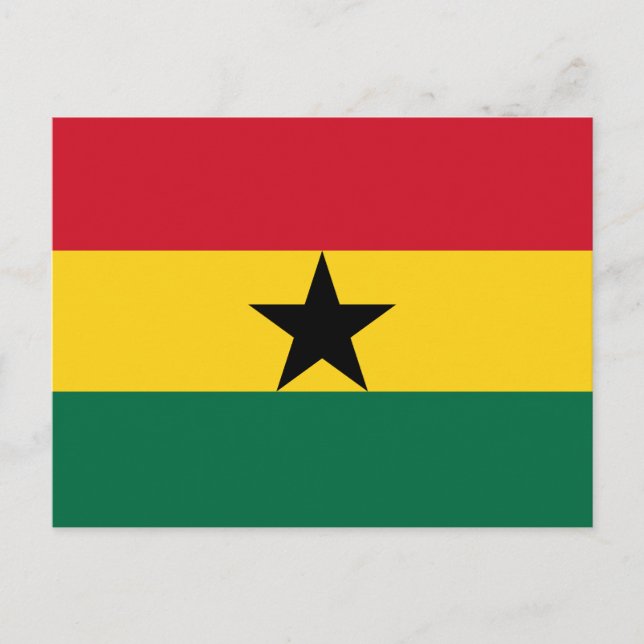 Postcard with Flag of Ghana (Front)