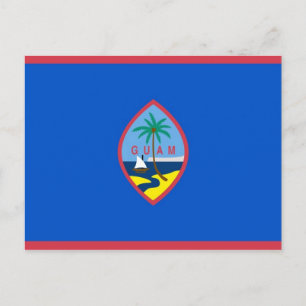 Postcard with Flag of Guam - USA