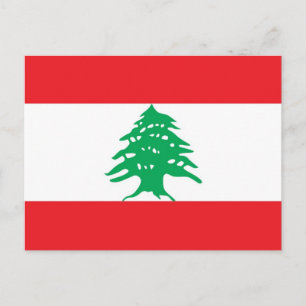 Postcard with Flag of Lebanon