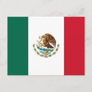 Postcard with Flag of Mexico