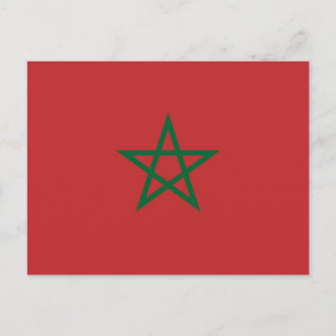 Postcard with Flag of Morocco