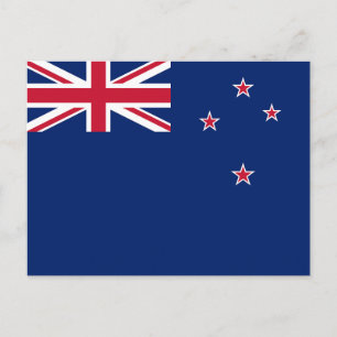 Postcard with Flag of New Zealand