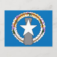Postcard with Flag of Northern Mariana Islands