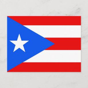 Postcard with Flag of Puerto Rico - USA