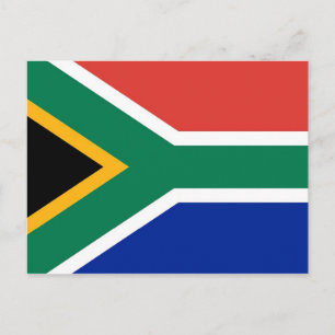 Postcard with Flag of South Africa