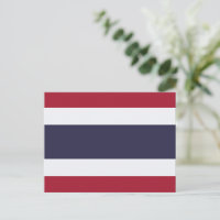 Postcard with Flag of Thailand
