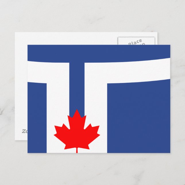 Postcard with Flag of Toronto, Canada (Front/Back)