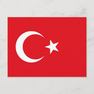 Postcard with Flag of Turkey
