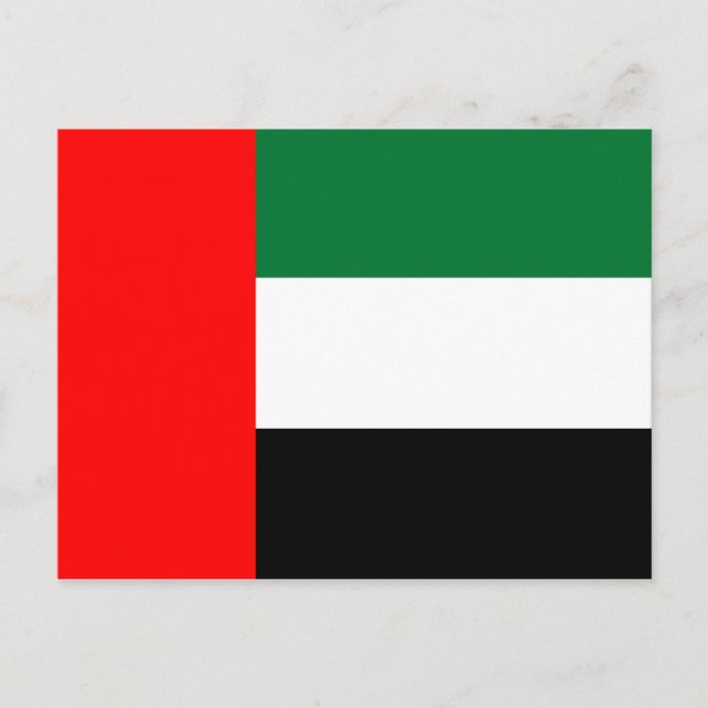 Postcard with Flag of United Arab Emirates (Front)