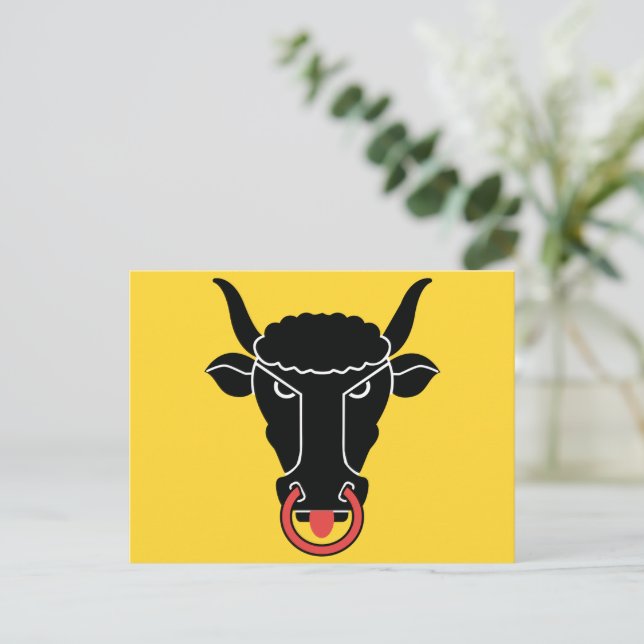 Postcard with Flag of Uri canton, Switzerland (Standing Front)