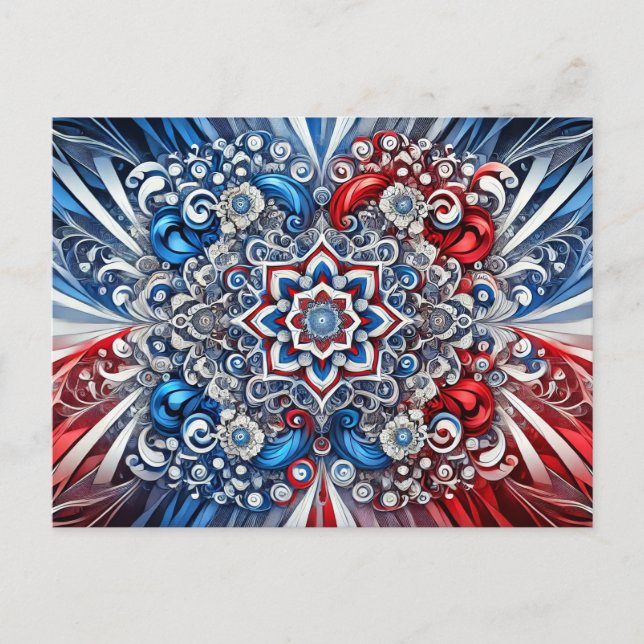 Postcard with French Colours Design (Front)