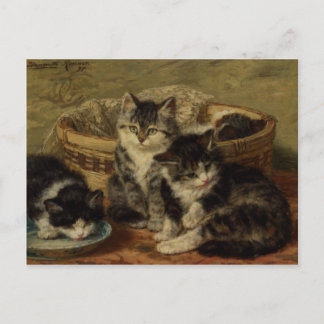 Postcard With Henriette Ronner-Knip Painting