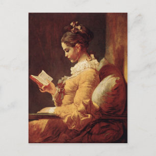 Postcard With Jean-Honore Fragonard Painting