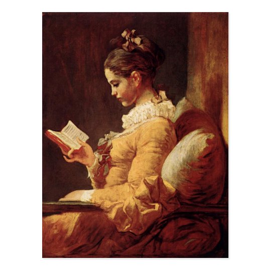 Postcard With Jean-Honore Fragonard Painting