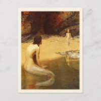 Postcard with John Collier Painting