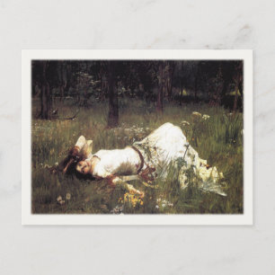 Postcard with John William Waterhouse Painting