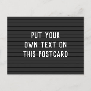 Postcard with Letter Board Look