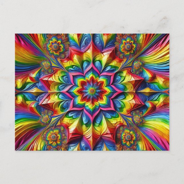 Postcard with LGBTQ Colours Design (Front)