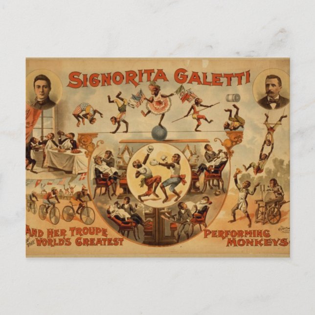 Postcard With Old Circus Poster (Front)
